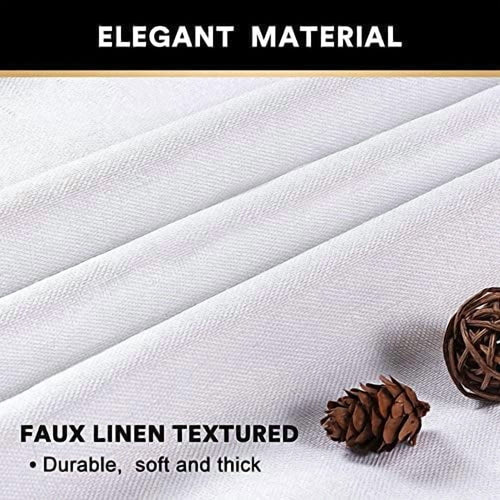 100% Blackout Curtains 2 Panels Set Thermal Insulated Full Light Blocking Drapes Window Curtain Panels for Bedroom Living Room Grommet Black Out Cute Curtains,52" W x 63" L, Pearl White