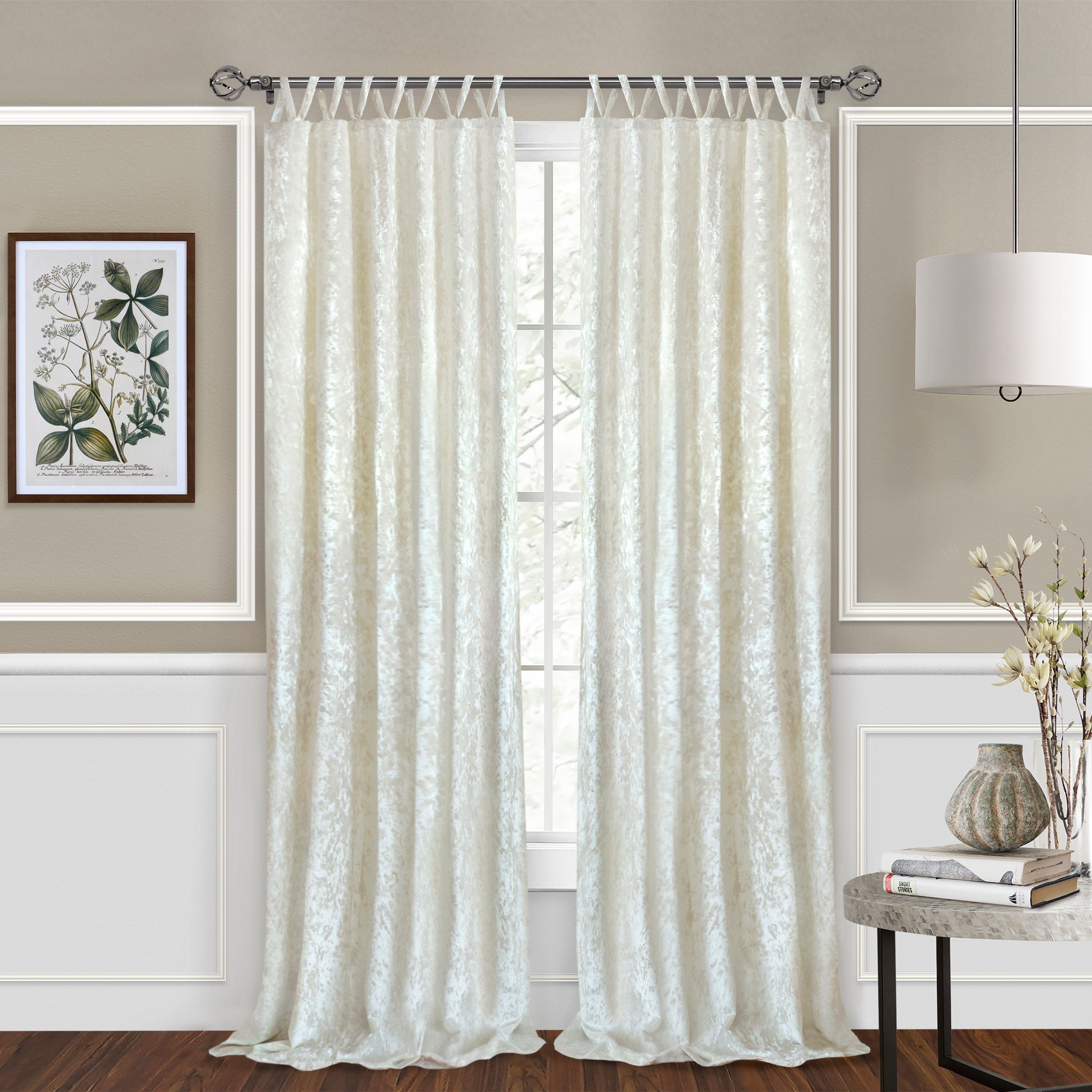 Achim Harper Criss-Cross Window Curtain Panel - 50x63 Creamy White