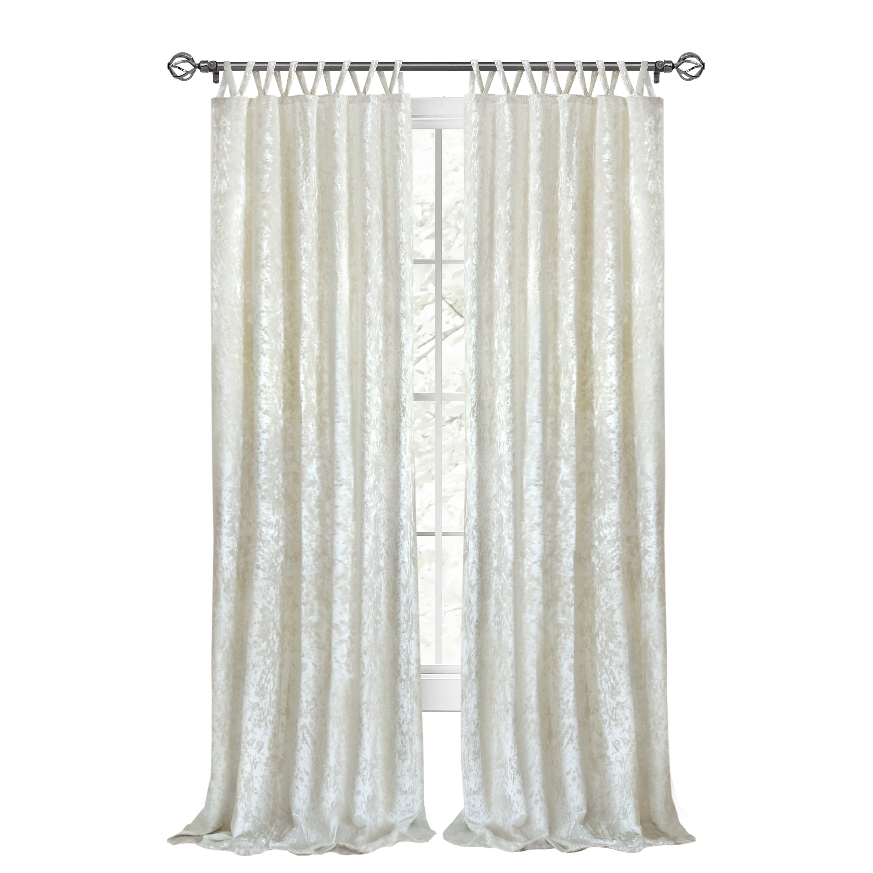 Achim Harper Criss-Cross Window Curtain Panel - 50x63 Creamy White