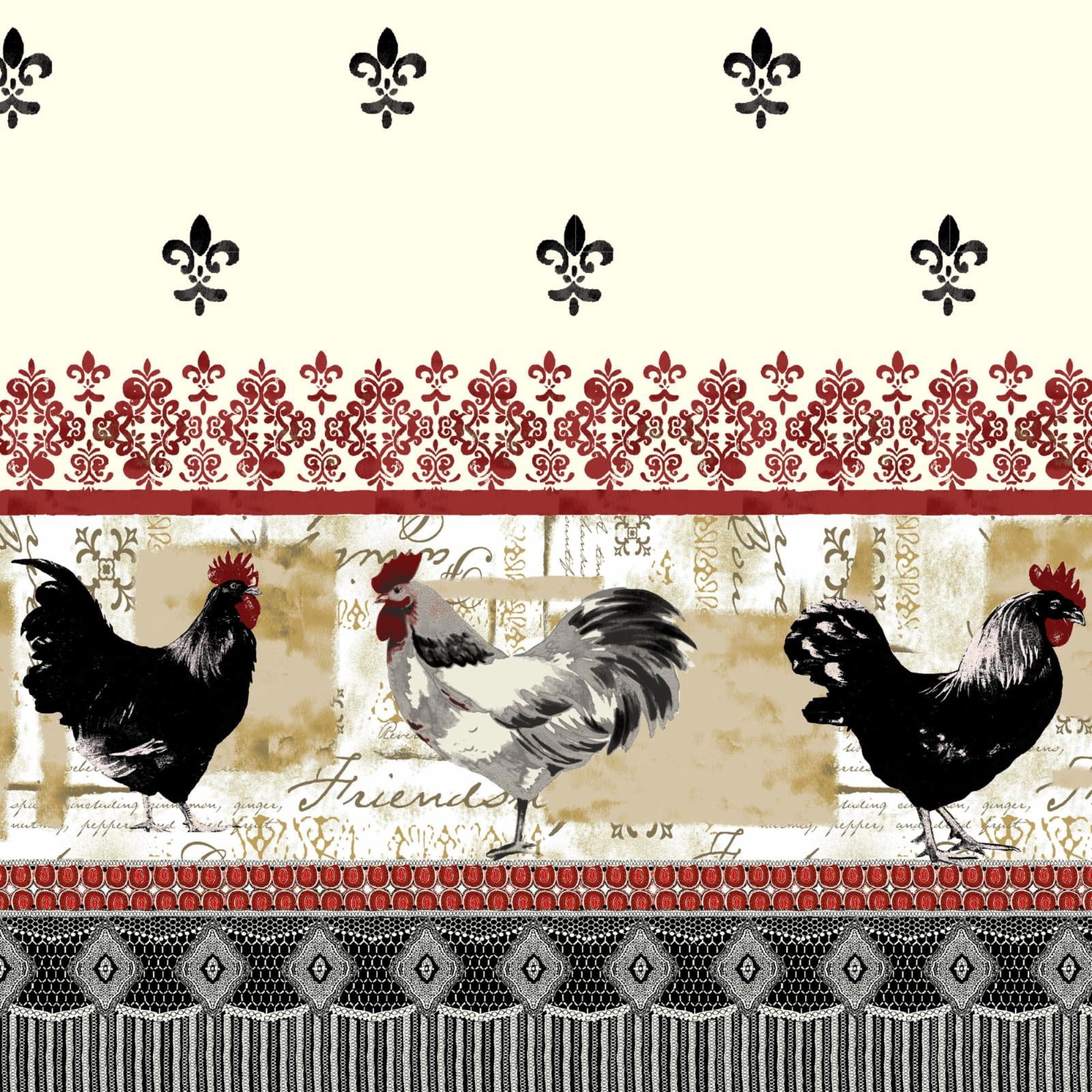 Achim Rooster Kitchen 3-Piece Curtain Tier and Swag Set